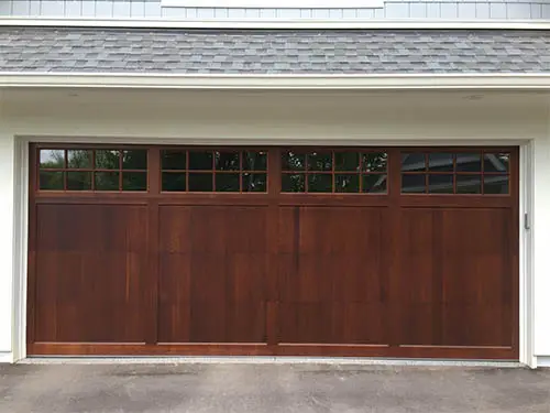 Custom wood garage door