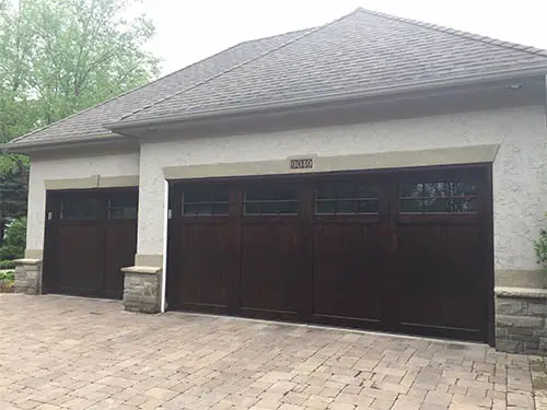 Custom wood garage door