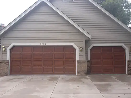 Custom wood garage door