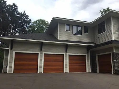 Custom wood garage door