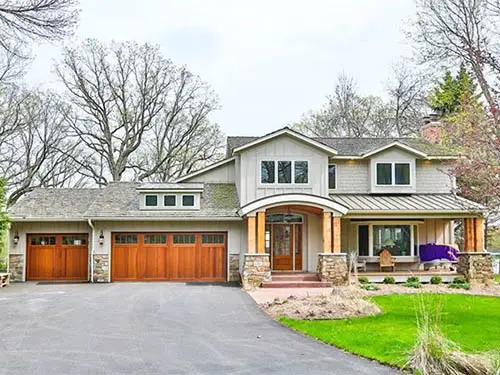 Custom wood garage door