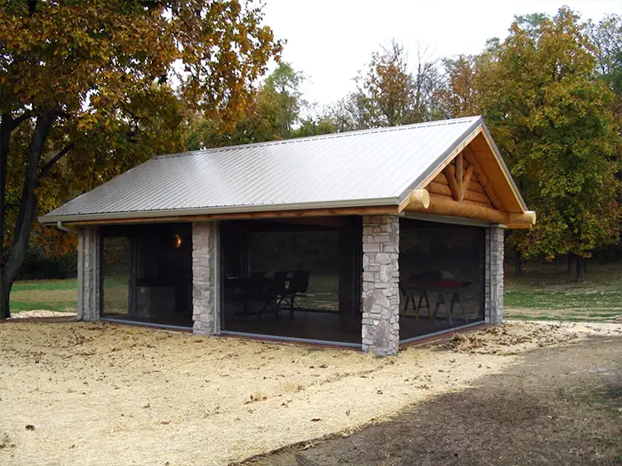 Stand alone structure with Zip Tex screen